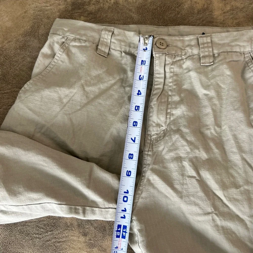 Bugle Boy Cargo Shorts Mens 32(30) Khaki Tan Ripstop Cotton VTG 90s y2k